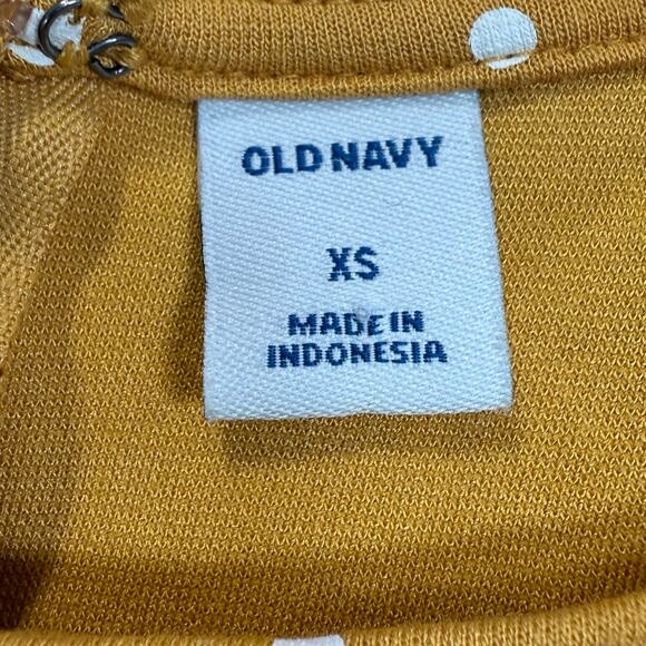 Old Navy Women’s XS Yellow Polka Dot Ruffle Hem Dress Casual Summer - Picture 5 of 6